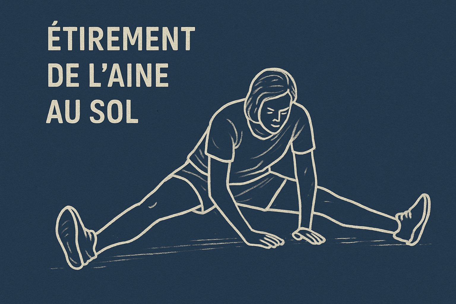 Étirement de l’aine au sol pour adducteurs