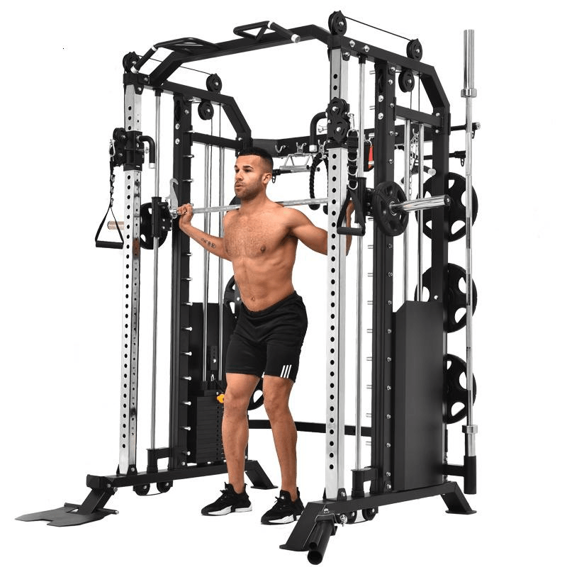 Home gym et rack à squat avec barre, type de power rack pour les entrainements sans crochets, muscles, conception
