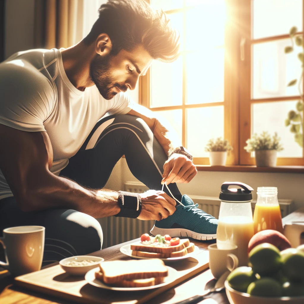Attention à un indice glycémique pendant le petit déjeuner du sportif, avec une cuillère à café d’ acides gras et Omega 3