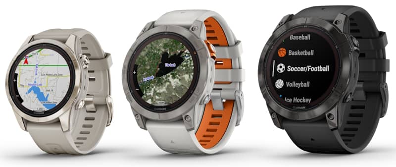 comparatif des meilleures montres avec la Fenix 7x SOLAR ou pro sapphire sans Fenix 6 pro pour le sport