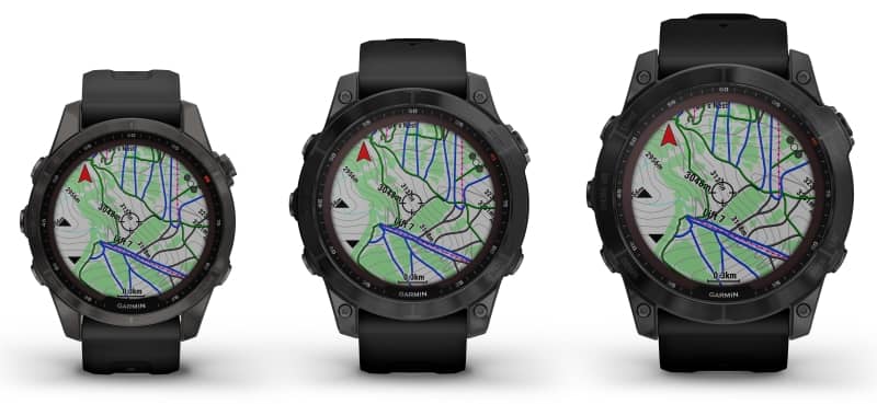 Comparaison solar et sapphire pour la gamme et la série Garmin Fenix 7x ou Garmin Fenix 7 avec tests des cartes et d’un écran tactile