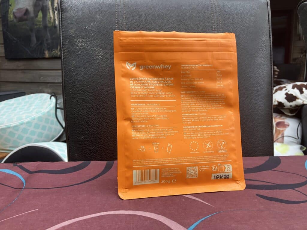 prix de vente pour cette marque de pre-workout