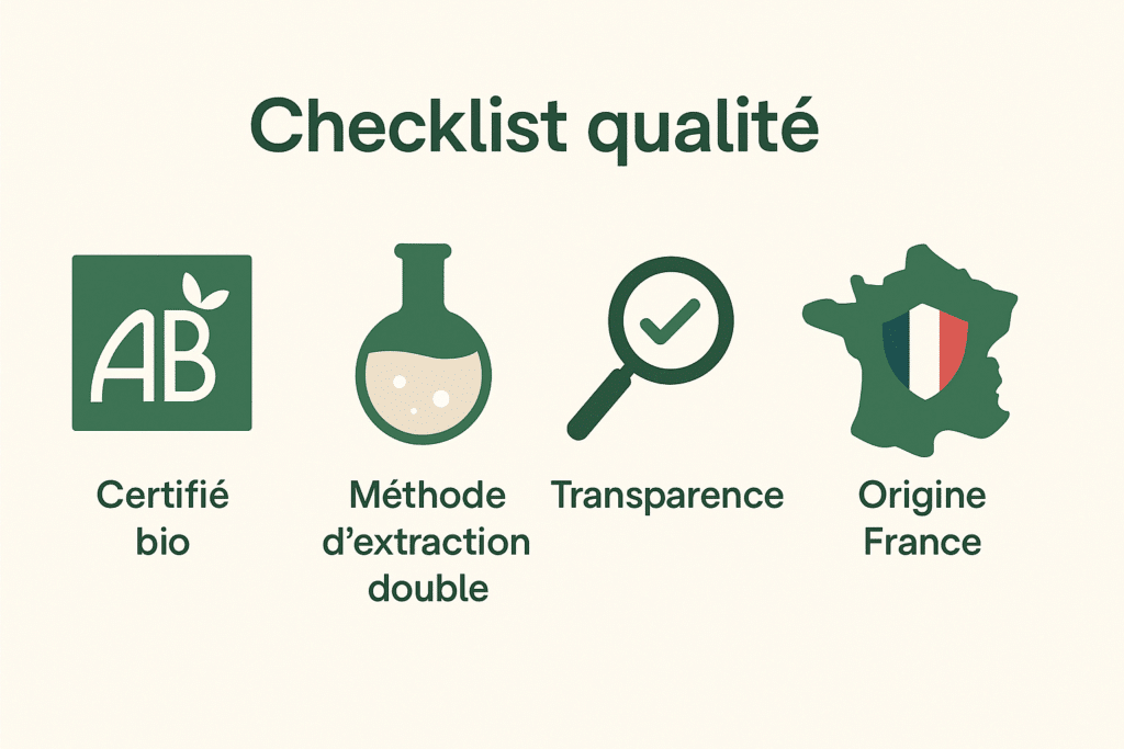 Check list des meilleurs champignons adaptogènes français