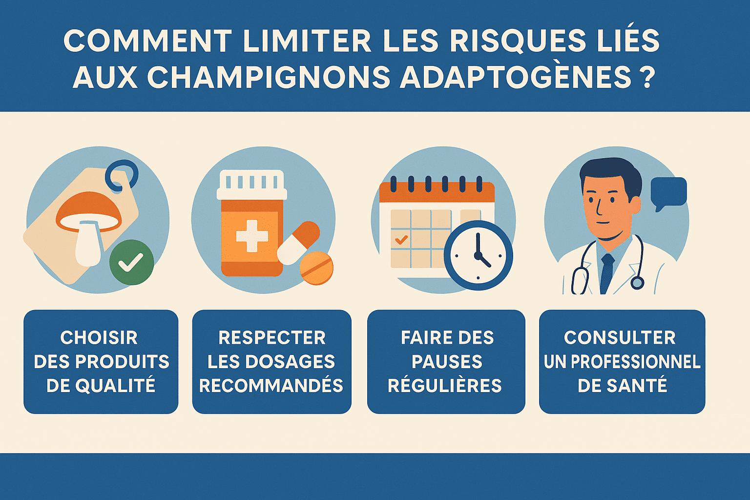 Comment limiter les risques liés aux champignons adaptogènes