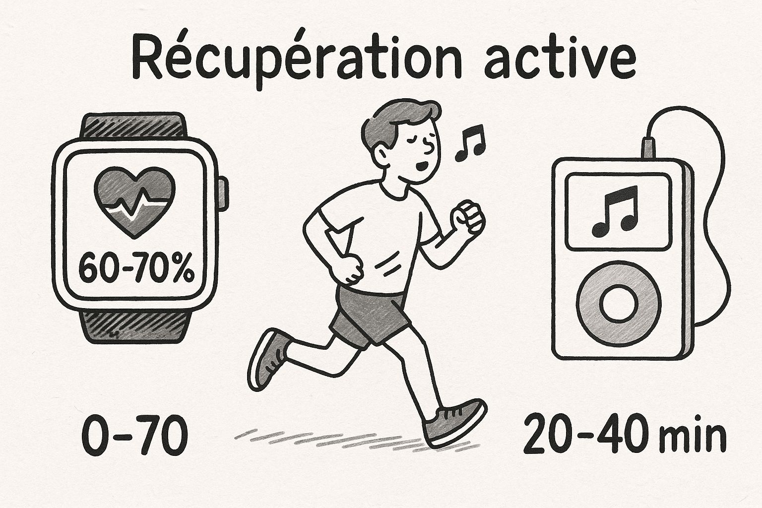 Durée et intensité récupération active course à pied