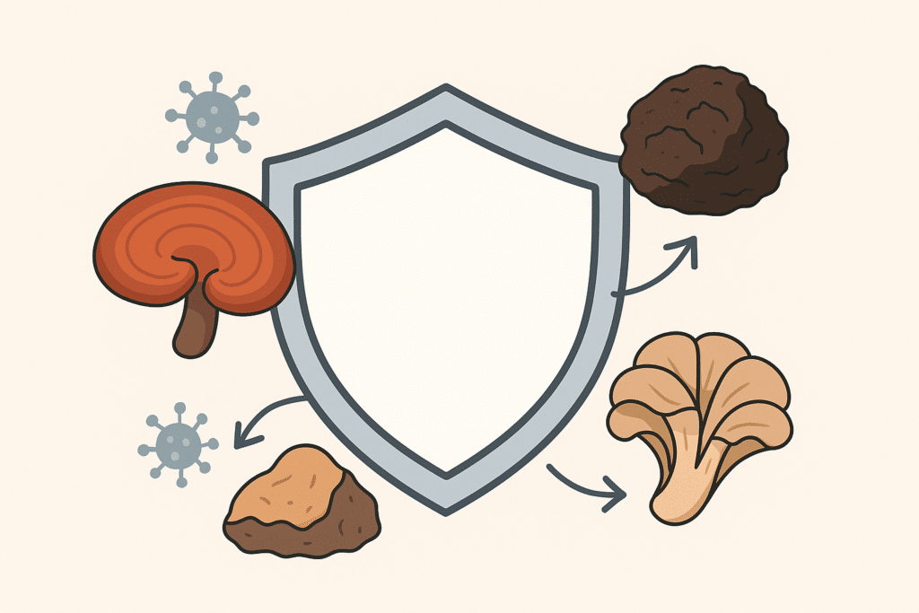 Immunité avec des champignons adaptogènes made in france
