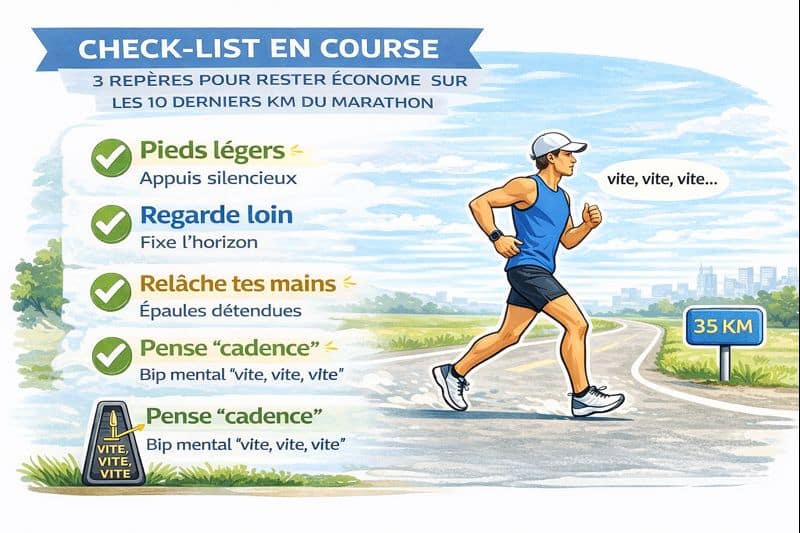 Check-list conseils derniers kilomètres sur marathon