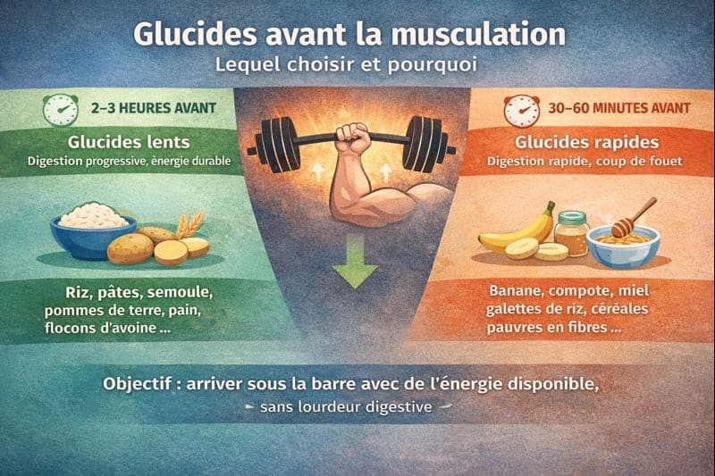 Glucides avant musculation