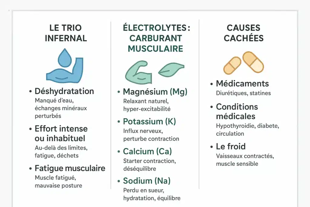 Causes des crampes musculaires