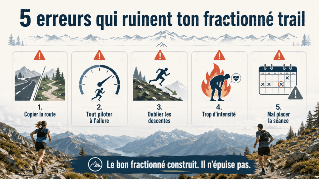 5 erreurs fractionné trail