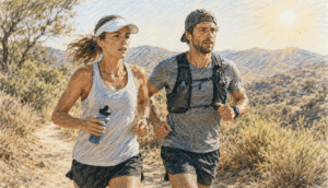 Courir avec la chaleur