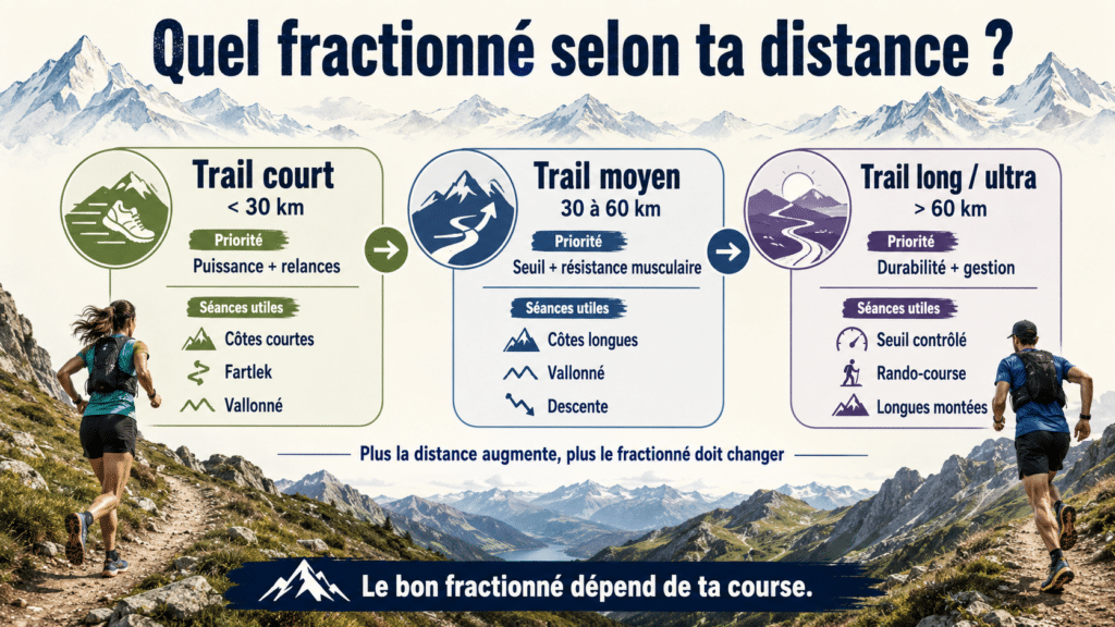 Quel fractionné trail selon la distance