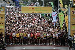 Départ de la course marathon TUI de Palma de Majorque. © Majorque 