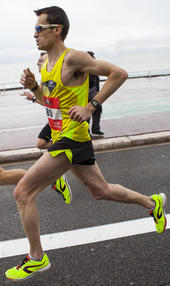 Préparation marathon : Julien Bartoli en plein effort... © Kalenji
