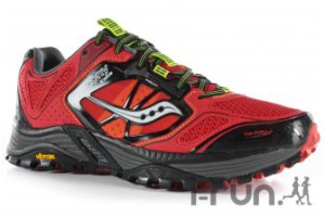 Test chaussures trail Saucony Xodus 4 : elle existe aussi en rouge, disponible chez notre partenaire I-Run